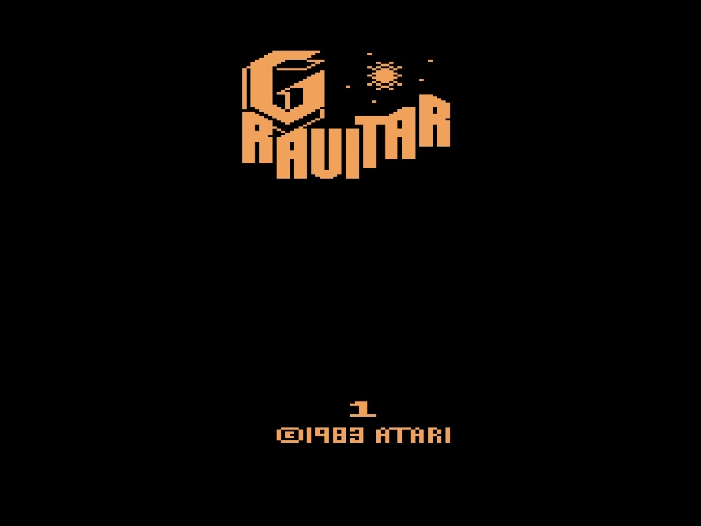 Title Screen of Gravitar for Atari 2600